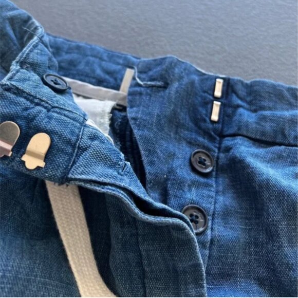 Aritzia Wilfred Allegra Denim Linen Blend Shorts - Picture 4 of 7